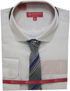 BOYS DRESSY SHIRT & TIE (LONG SLEEVE)